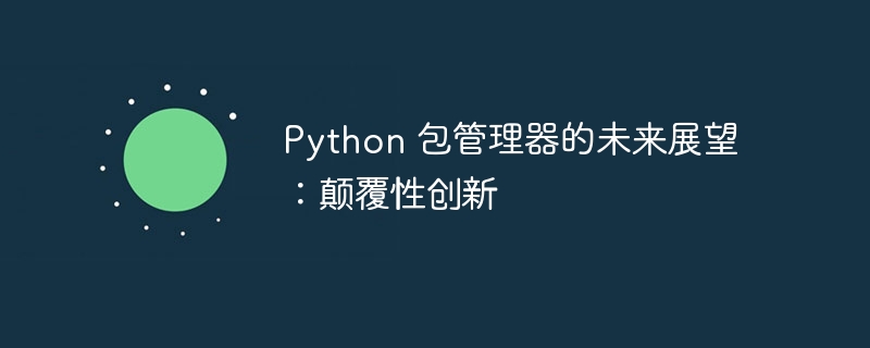 Python 包管理器的未来展望：颠覆性创新