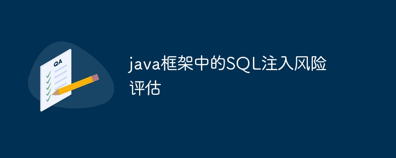 java框架中的SQL注入风险评估