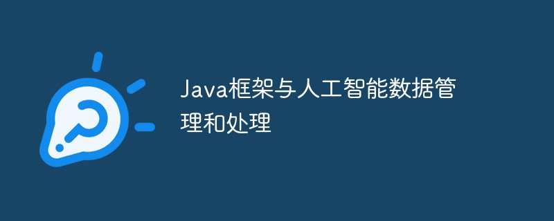 Java框架与人工智能数据管理和处理