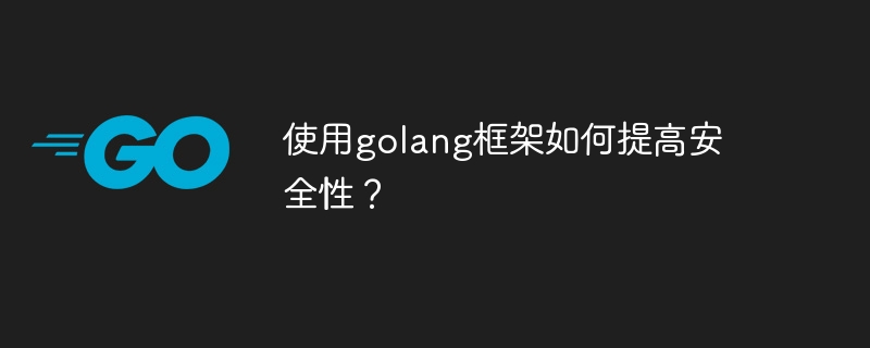 使用golang框架如何提高安全性？