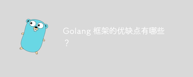 Golang 框架的优缺点有哪些？