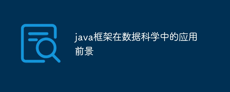 java框架在数据科学中的应用前景