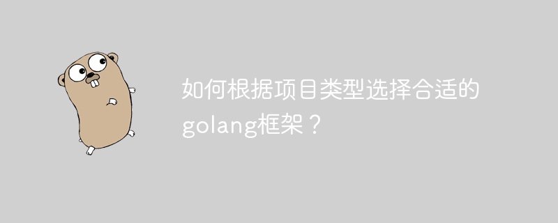 如何根据项目类型选择合适的golang框架？