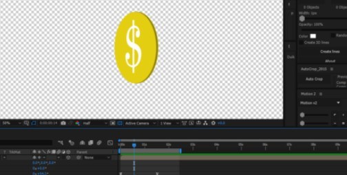 AE制作3D硬币翻转的基本教程