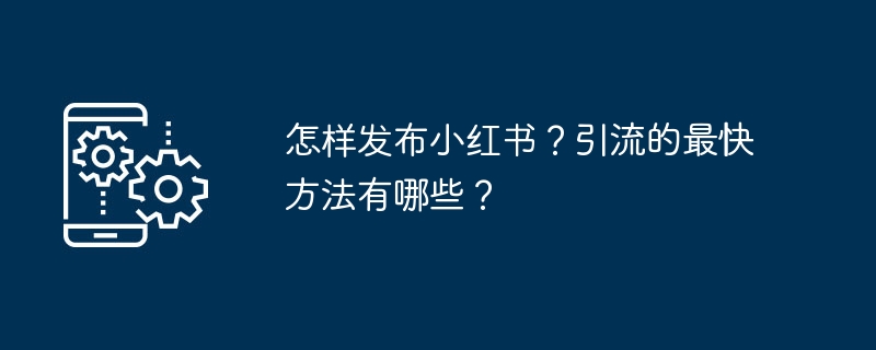 怎样发布小红书？引流的最快方法有哪些？