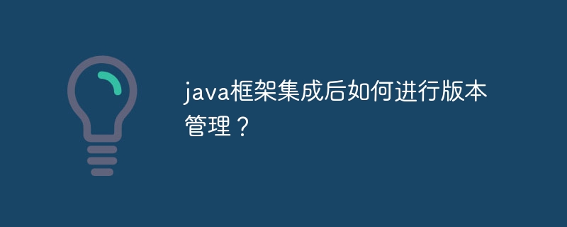 java框架集成后如何进行版本管理？