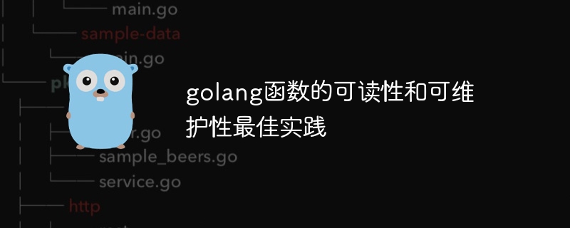 golang函数的可读性和可维护性最佳实践