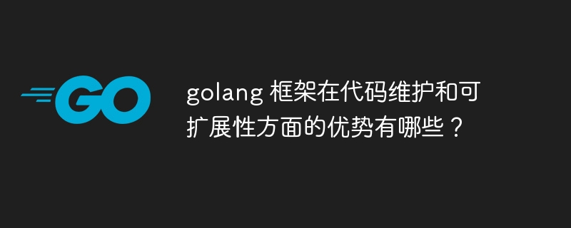 golang 框架在代码维护和可扩展性方面的优势有哪些？