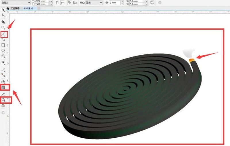 cdr蚊香怎么画_cdr绘制燃烧蚊香图形方法介绍
