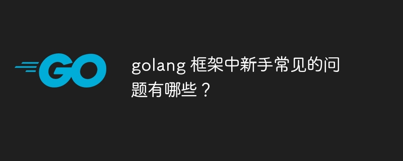 golang 框架中新手常见的问题有哪些？