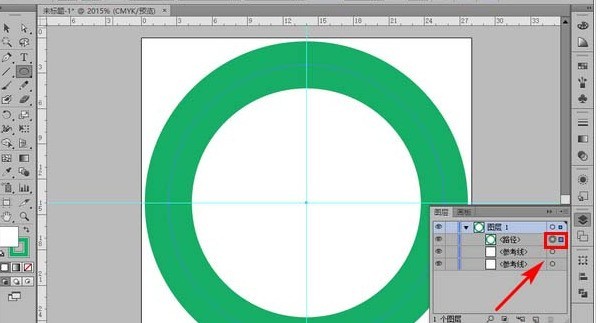 Adobe Illustrator CS6将四分之一圆环删除的方法介绍