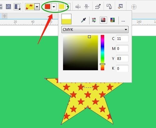 CorelDraw X7怎么填充五角星 填充五角星的具体方法