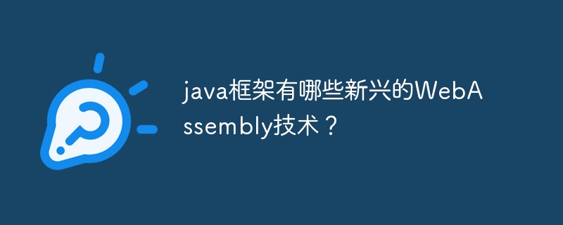 java框架有哪些新兴的WebAssembly技术？