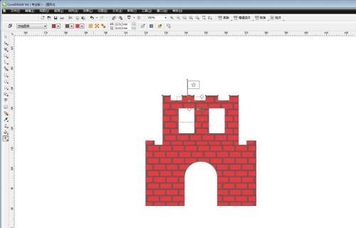 cdr x6怎么给城堡填充砖墙效果 cdr x6给城堡填充砖墙效果教程