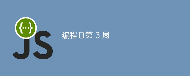 编程日第 3 周