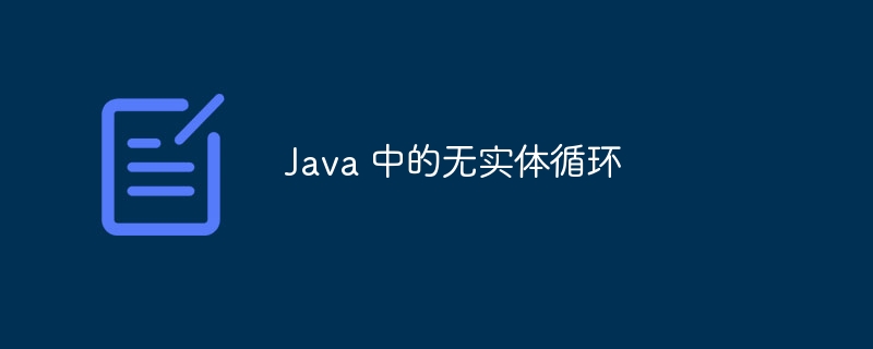 Java 中的无实体循环