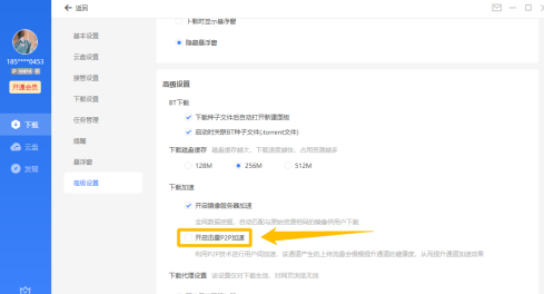 迅雷11怎么开启迅雷P2P加速功能 迅雷11开启迅雷P2P加速功能的方法