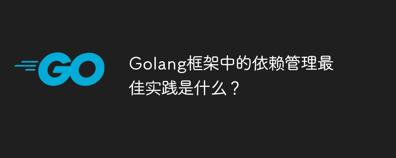 Golang框架中的依赖管理最佳实践是什么？