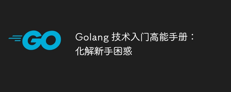 Golang 技术入门高能手册：化解新手困惑