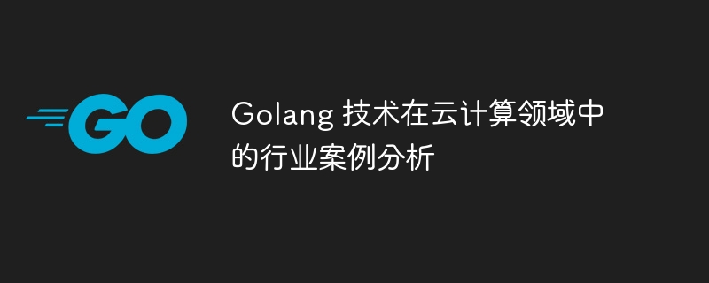 Golang 技术在云计算领域中的行业案例分析