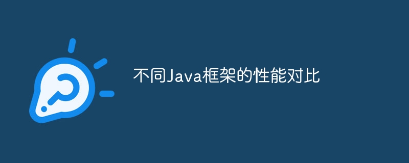 不同Java框架的性能对比