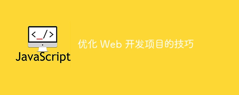 优化 Web 开发项目的技巧