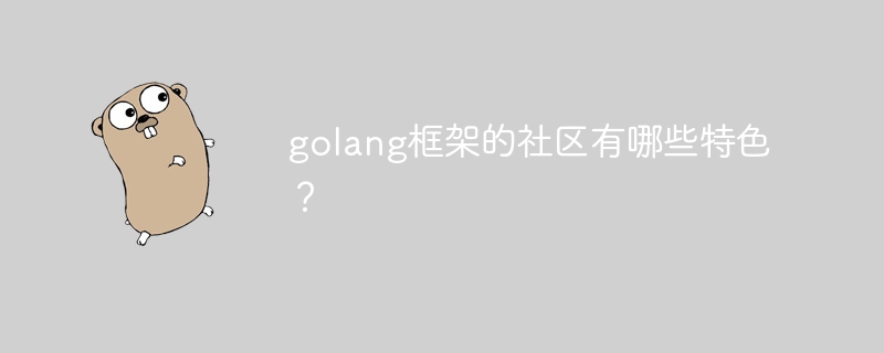 golang框架的社区有哪些特色？