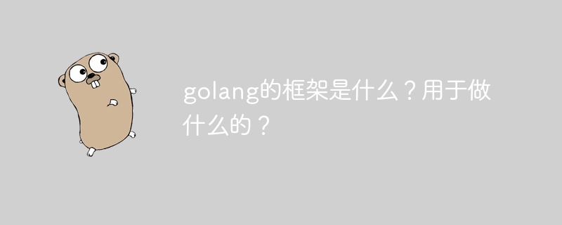 golang的框架是什么？用于做什么的？