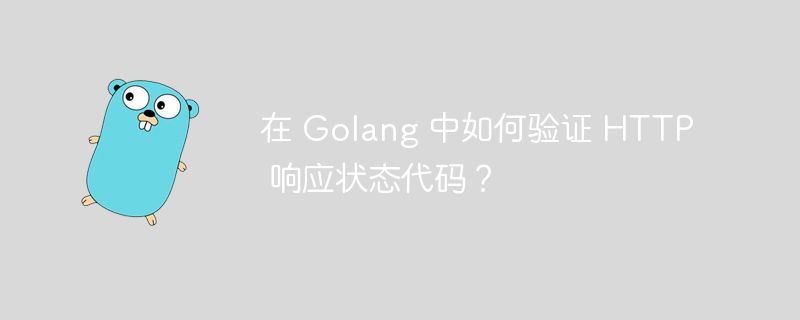 在 Golang 中如何验证 HTTP 响应状态代码？