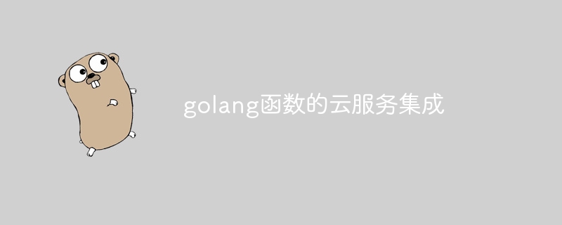 golang函数的云服务集成