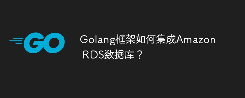 Golang框架如何集成Amazon RDS数据库？