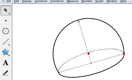几何画板制作球冠的具体操作内容