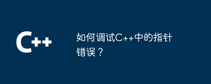 如何调试C++中的指针错误？