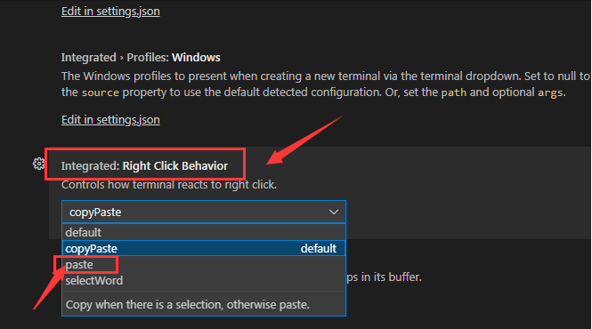 Vscode怎么设置鼠标右键单击粘贴