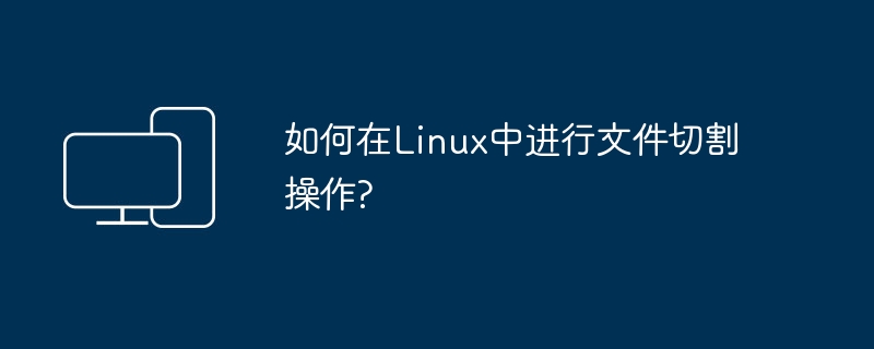 在Linux系统中如何执行文件分割操作？