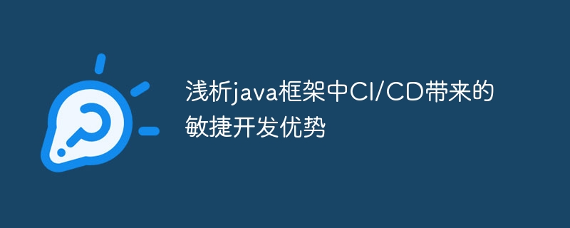 浅析java框架中CI/CD带来的敏捷开发优势