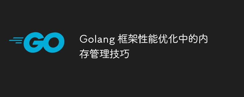 Golang 框架性能优化中的内存管理技巧