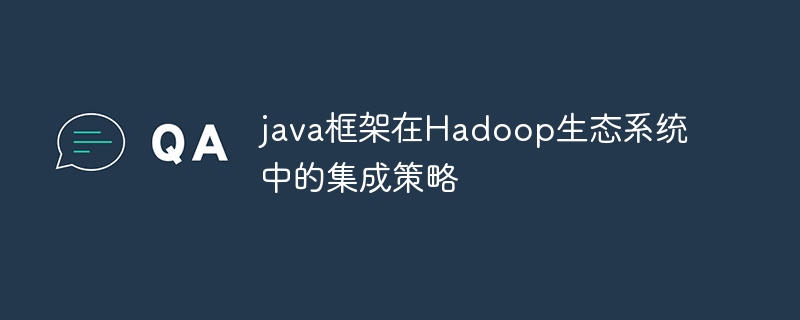 java框架在Hadoop生态系统中的集成策略