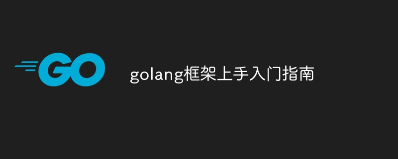 golang框架上手入门指南