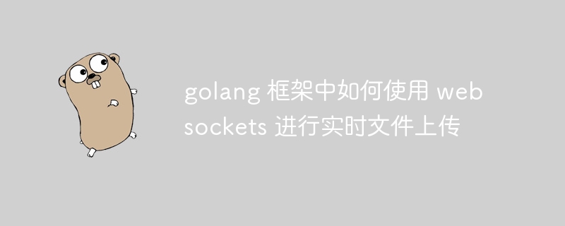 golang 框架中如何使用 websockets 进行实时文件上传