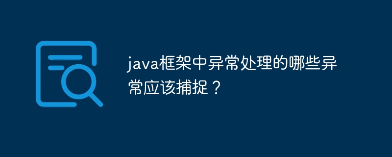 java框架中异常处理的哪些异常应该捕捉？