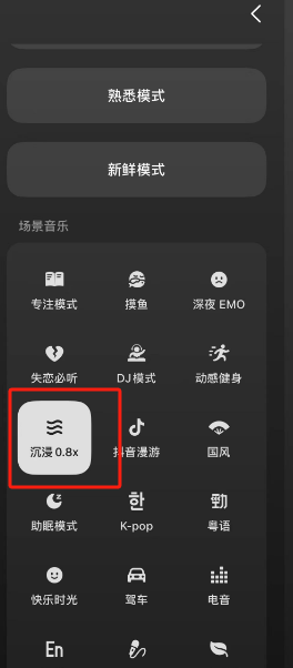 汽水音乐怎么设置沉浸0.8X 汽水音乐沉浸0.8X设置设置技巧分享