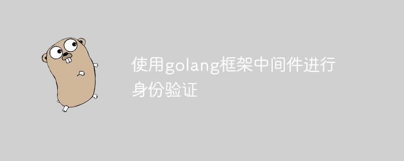 使用golang框架中间件进行身份验证