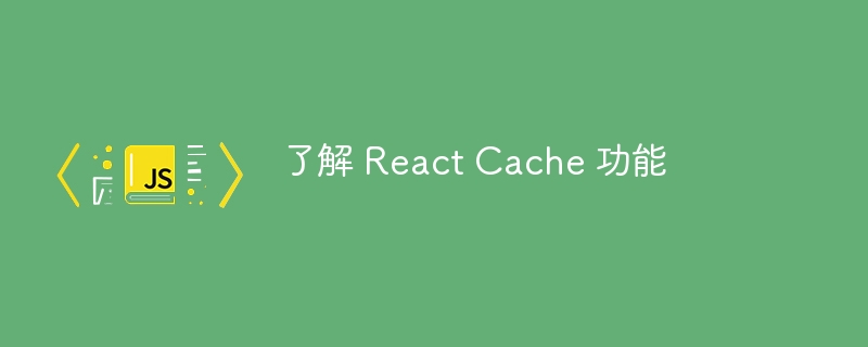 了解 React Cache 功能