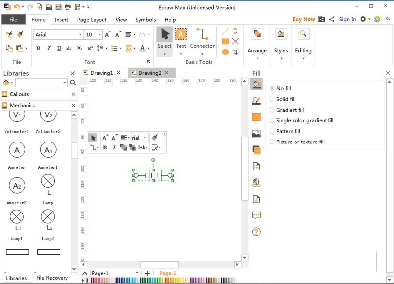 亿图流程图制作软件制作电池组的操作方法