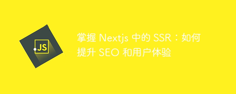 掌握 Nextjs 中的 SSR：如何提升 SEO 和用户体验