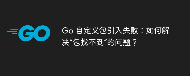 Go 自定义包引入失败：如何解决“包找不到”的问题？