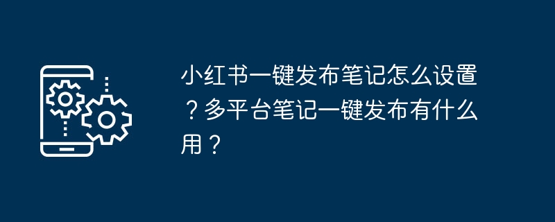 小红书一键发布笔记怎么设置？多平台笔记一键发布有什么用？