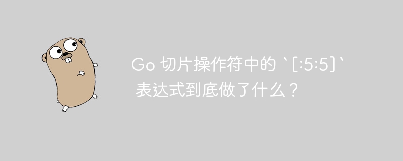 Go 切片操作符中的 `[:5:5]` 表达式到底做了什么？