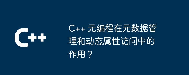 C++ 元编程在元数据管理和动态属性访问中的作用？